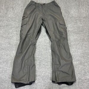 Burton Snow Pants Mens Medium Gray Living Lining Ski Snowboard Cargo Vents